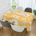 thumbnail image 5 of Tablecloth 60" x 108" Daisy Floral Rectangle Table Cloth Stain-Resistant Dining Table Cover for Home Dinner Party House Decor, 5 of 7