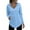 Blue, variant on Sweatshirt for Women Women's Solid Sweatshirt Women's V Neck Hoodies Long Sleeve Sweatshirt Drawstring Pullover Tops With Pocket