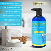 PURA DOR Hair Thinning Therapy Biotin Shampoo LAVENDER VANILLA Scent 16 Fl Oz