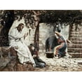thumbnail image 2 of Tissot, James 14x12 Black Ornate Wood Framed with Double Matting Museum Art Print Titled - Magdalene at The Feet of Jesus, 2 of 4