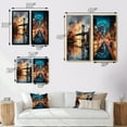 thumbnail image 4 of Designart "Bronx Bridge in New York" New York Wall Art Set Of 2 - Peach Cityscapes Canvas Set For Living Room Decor, 4 of 7