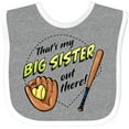 thumbnail image 3 of Inktastic That's My Big Sister out There Softball Boys or Girls Baby Bib, 3 of 4