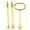 Golden, variant on Farfi 2/3 Tiers Cake Rod Plate Stand Handle Fitting Hardware Wedding Party Supplies (Black,2 Tier)