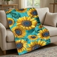 thumbnail image 3 of 28"x40" Boho Floral Fleece Throw Blanket, Soft Small Flannel Blanket for Couch Chair Decor, 3 of 6