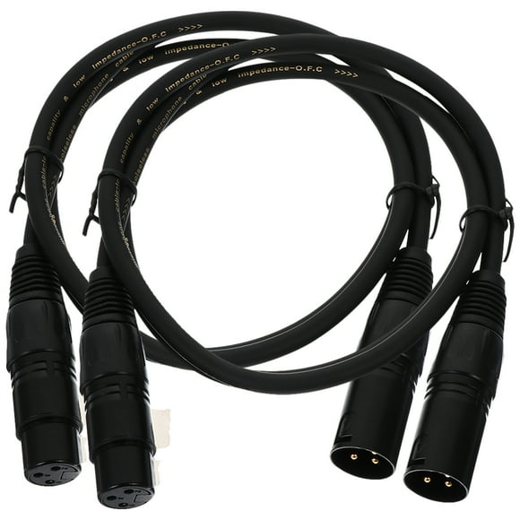 MasteelfCA 2pcs Xlr Cable 2m Male To Female Microphone Cord 3-pin Speaker System Mic Cable
