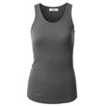 thumbnail image 1 of MBJ Womens Casual Basic Soft Active Fitted Rib U Neck Tank Top ( S - XL ), 1 of 4