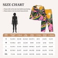 thumbnail image 4 of KLL Retro Futuristic Landscape Print Women's Long Sleeve Pajamas with Pants Sleepwear Loungewear 2 Set-Small, 4 of 8