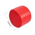 thumbnail image 3 of Uxcell 5pcs Rubber End Caps 54mm ID Vinyl Round Tube Bolt Cap Cover Thread Protectors Red, 3 of 5