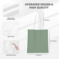 thumbnail image 4 of DouZhe Reusable Grocery Bags, Vintage Style Green Texture Lightweight Polyester Canvas Cloth Tote Bag for Travle Gym Shopping School, 15" x 16", 4 of 7