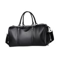 thumbnail image 2 of Bolsa de viaje de piel sintética para adultos, bolsa deportiva para gimnasio, para hacer ejercicio, fitness, entrenamiento en el gimnasio negro, 2 of 8