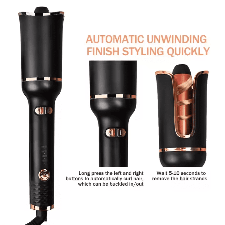 2025 latest Automatic Curling Wand - Electric Rotating Curling Iron for Medium to Long Hair