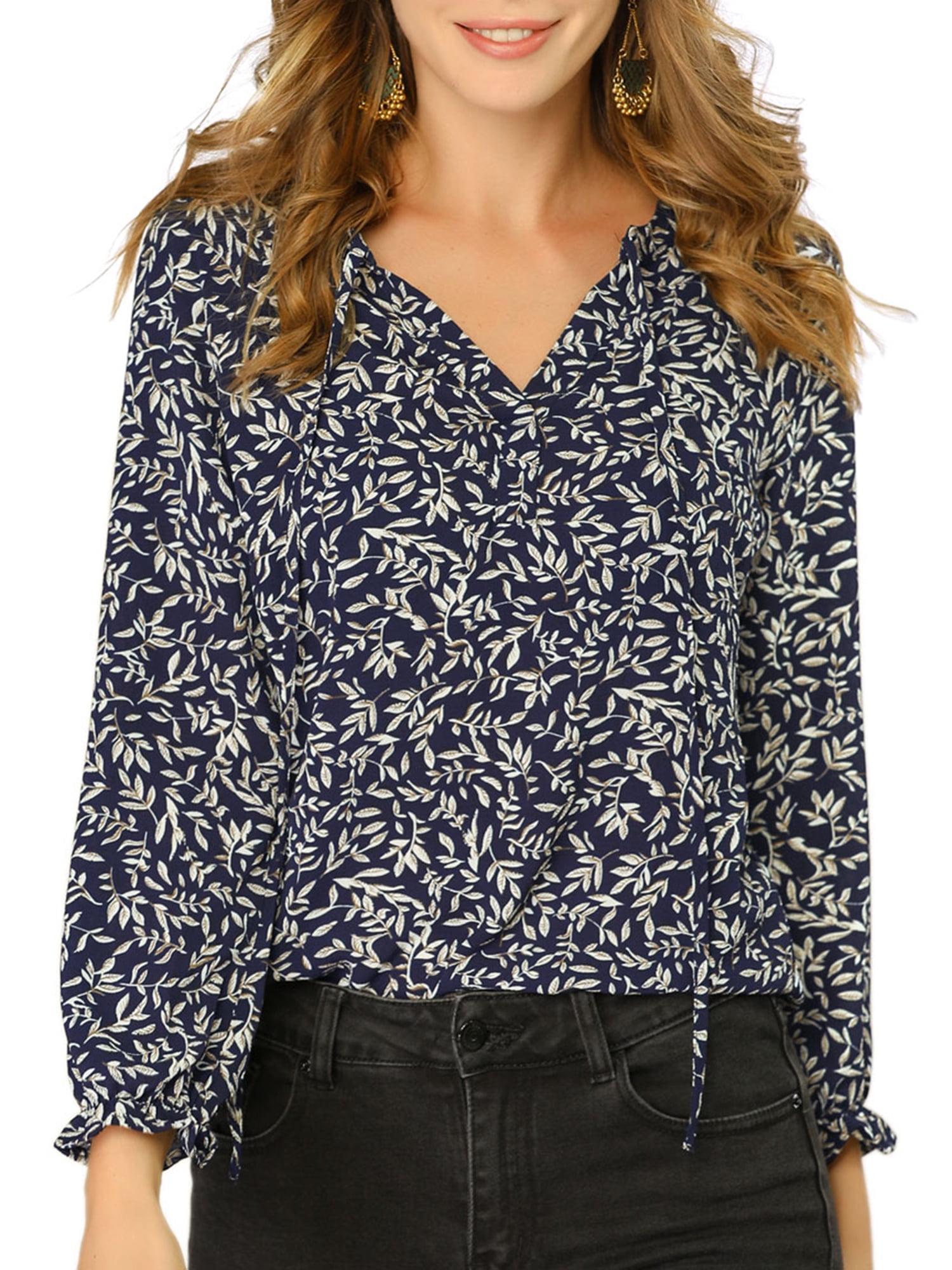 navy blue peasant top