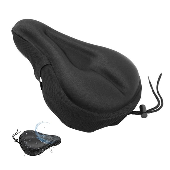 Bike Seat Cover, Bike Seat Cushion Bicycle Saddle Covers with Drawstring for Men Women Comfort, Indoor Outdoor Exercise Bike Cycling Class Mountain Stationary Bikes