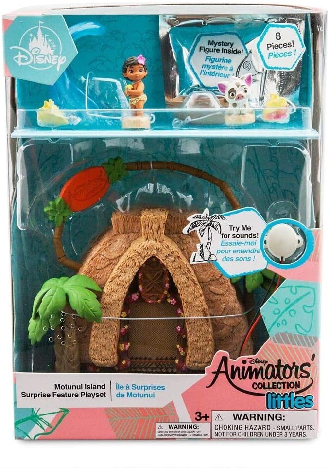 Disney Store Animators' Collection Littles Moana Motunui Island Playset- Moana Princess-Animator's Littles 