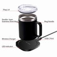 thumbnail image 1 of Coffee Mug Warmer Wireless Charger Coffee Mug Warmer, 55 degrees Celsius  Constant Temperature, 304 Stainless Steel, Double Layer Leak Proof Cup with PC Cover, USB Charging, 1 of 6