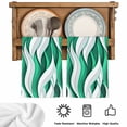 thumbnail image 5 of Green White Moire Kitchen Towels Set of 4, Modern Abstract Art Absorbent Dish Towels for Kitchen, Microfiber Hand Towel, Quick Drying Tea Towel for Cleaning Decorative Dishcloths, 5 of 7
