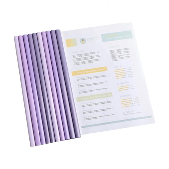Giaone 10Pcs Binder Paper Protector, Clear Report Folders for Resume File Documents