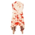 thumbnail image 2 of Made by Johnny Women's Lightweight Sleeveless Tie Dye Open Front Drape Cardigan L WHITE_CORAL, 2 of 6
