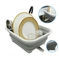 thumbnail image 5 of SAMMART Collapsible Dish Drainer with Swivel Spout - Foldable Drying Rack - Portable Dinnerware Organizer - Space Saving Kitchen Storage Tray, 5 of 7