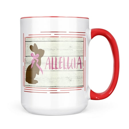 

Neonblond Alleluia Rustic Chocolate Bunny Mug gift for Coffee Tea lovers