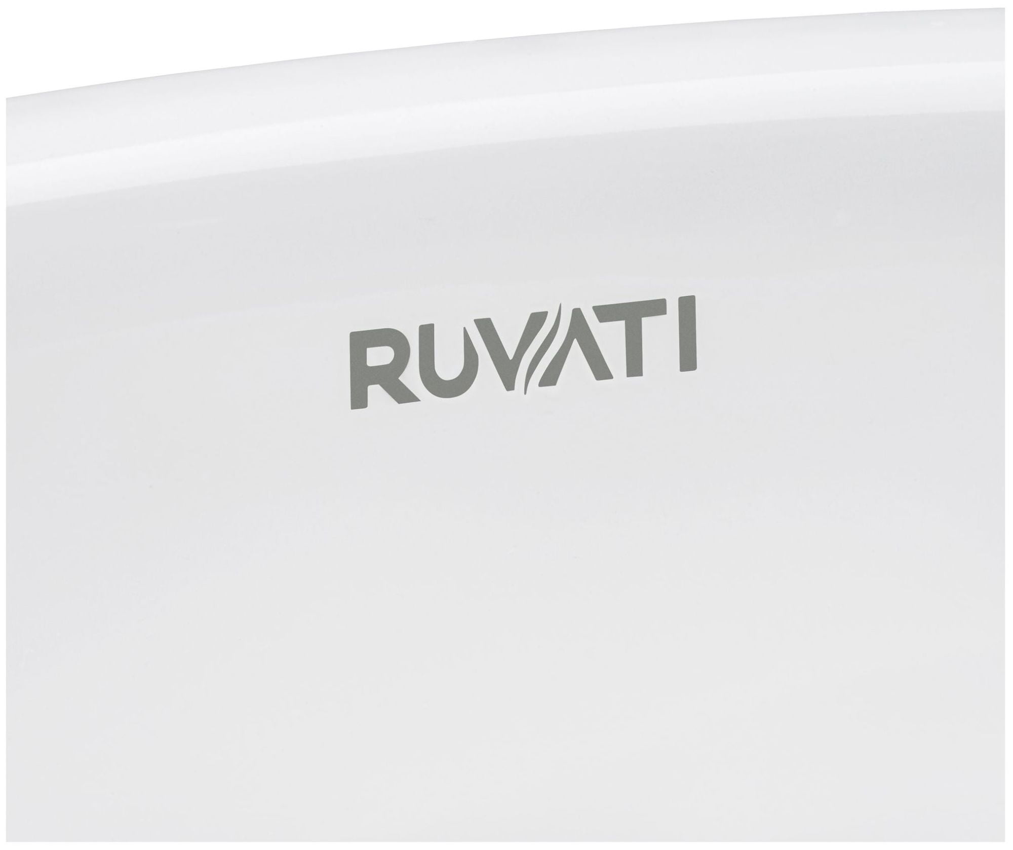 Ruvati USA RVB0616 15 x 12 in. Oval Porcelain Ceramic with Overflow Undermount Bathroom Vanity Sink, White