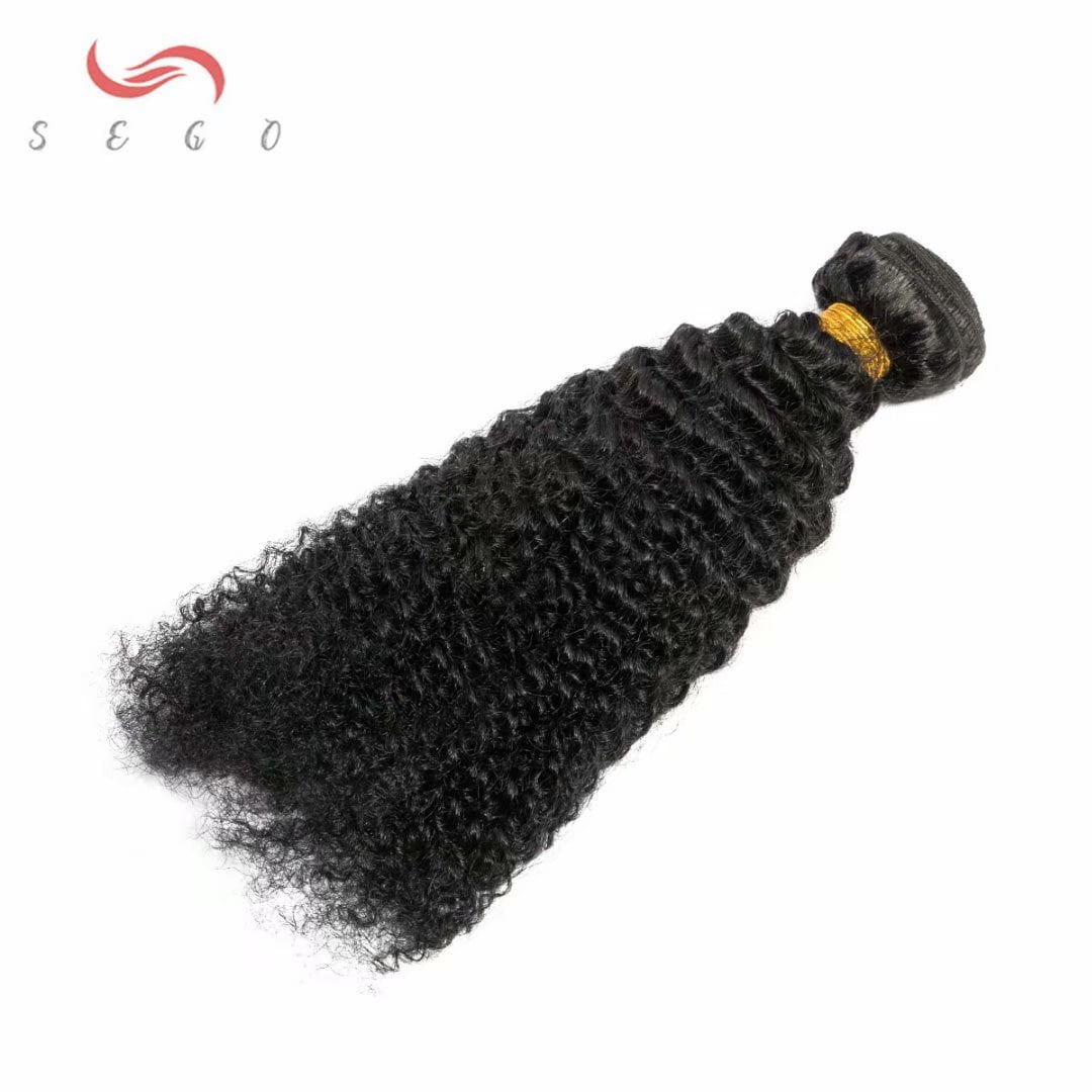SEGO Brazilian Straight Human Hair 1 Bundles Straight Loose Wave 100% Unprocessed Virgin Hair Kinky Curly Hair Extensions Natural Black