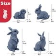 Bunny Statues for Fairy AIF4 Garden Easter Decor Outdoor Set of 4