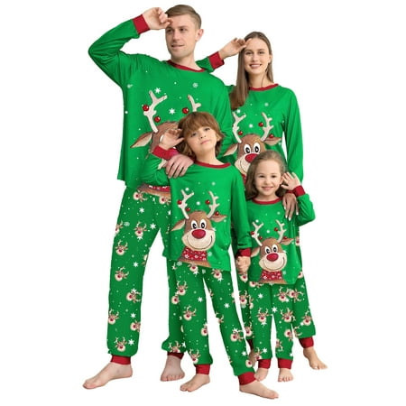 

Christmas Family Matching Pajamas Set Adult Mens Womens Kids Sleepwear Nightwear