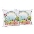 thumbnail image 6 of Ambesonne Colorful Throw Pillow Cover 2 Pack, Village Hill Circus, 16", Multicolor, 6 of 6