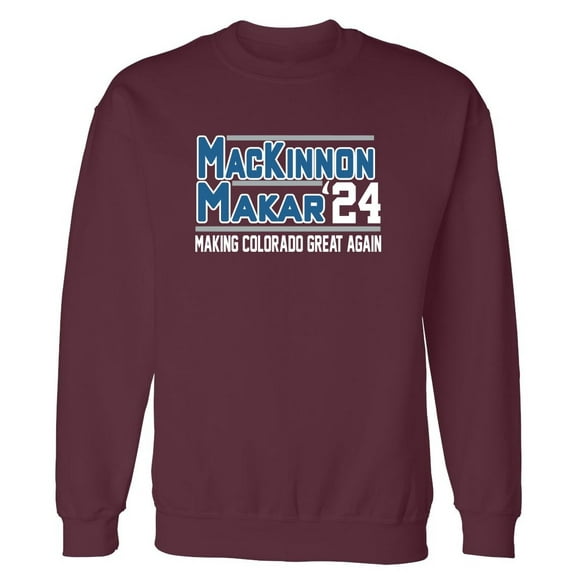 Nathan Mackinnon Cale Makar 24 Colorado Crew Neck Sweatshirt