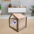 thumbnail image 3 of Animal Pet House, Squirrels with Colorful Flowers Summer Season Woodland Flora and Fauna, Outdoor & Indoor Portable Dog Kennel with Pillow and Cover, 5 Sizes, Pale Orange Pale Blue, by Ambesonne, 3 of 5