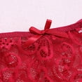 thumbnail image 4 of WZXFASHION Bas Creux Aguichant Confortable Nœud Volant Dentelle Taille sous-Vêtements Femmes Culottes Femmes Culottes Rouges m, 4 of 8