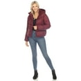 thumbnail image 4 of White Mark Women's Zip Hooded Puffer Jacket with Pockets, 4 of 7