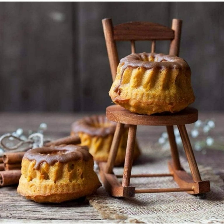  3PCS Mini Bundt Cake Pan, 6Cavity Heritage Bundtlette Cake  Silicone Mold for Baking,Non Stick Fancy Molds for Fluted Tube Cake (Bundt):  Home & Kitchen