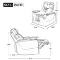 thumbnail image 2 of Brown Power Motion Recliner with USB Charging Port and Hidden Arm Storage 2 Convenient Cup Holders Design and 360° Swivel Tray Table, 2 of 19