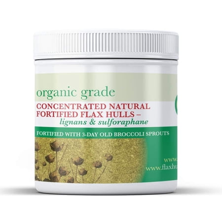 Osumex Fortified Flax Seed Hulls with Broccoli Sprouts Powder - 6 Ounce Organic Sulforaphane Supplement, Organic Broccoli, Nutrient-Rich Powder, High Fiber Ground Flaxseed Antioxidant Supplement