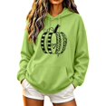 thumbnail image 2 of TKLPEHG Womans Thanksgiving Sweatshirts Fall Fashion Pumpkin Graphic Hoodies Long Sleeve Hooded Drawstring Casual Pullover with Pocket (Green,L), 2 of 6