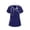 Navy_005, variant on Women Scrub Tops Casual Soft Stretchy Short Sleeve V Neck T Shirts Breathable Comfy Nurse Uniforms Top with Multiple Pocket Purple XL