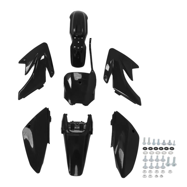 Motorbike Fairing Panel, Protective Motorcycle Fairing Kit Wear Resistant For Modification Black