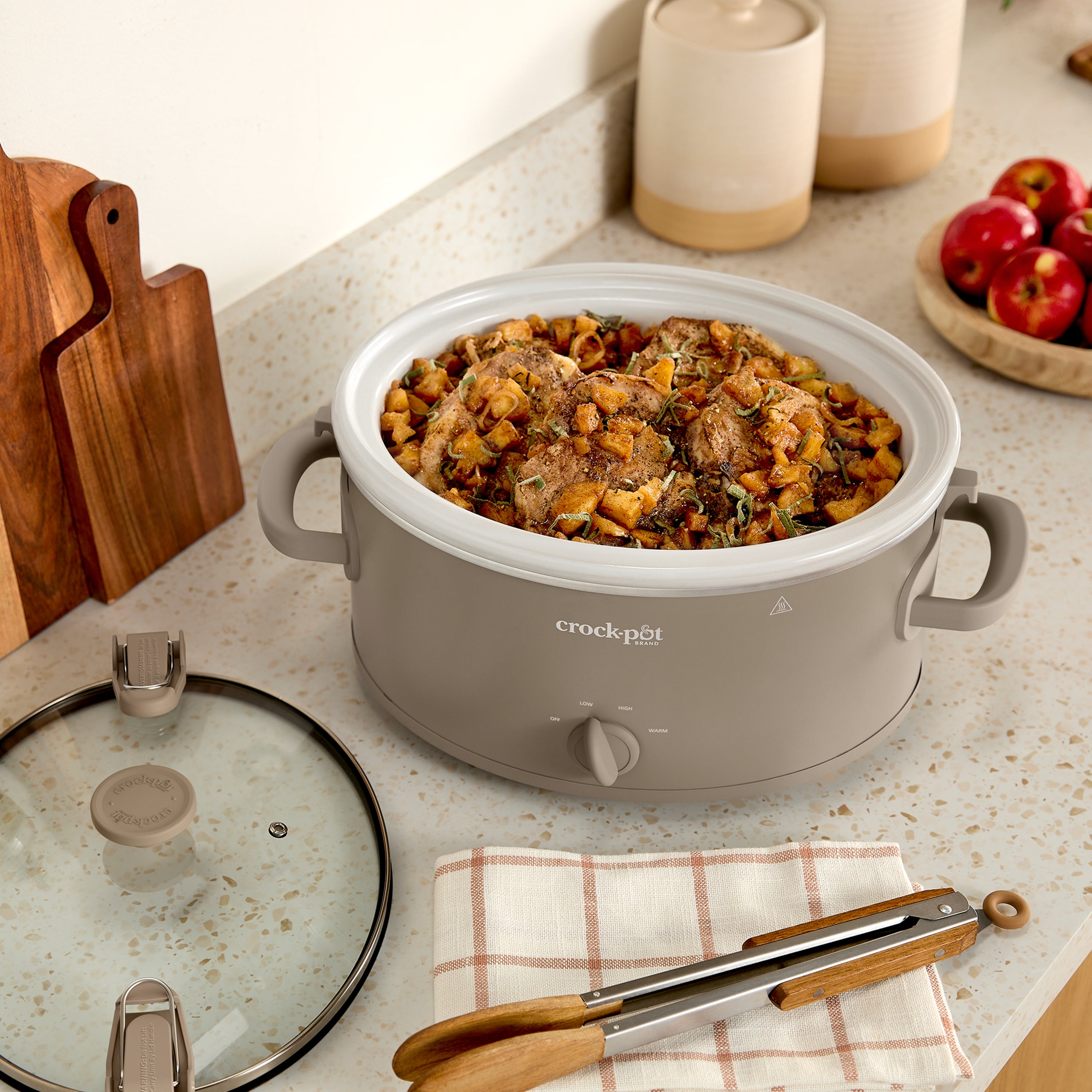 Crock-Pot Design Series 6-Quart Manual Slow Cooker, Alpaca Brown