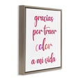 thumbnail image 4 of Stupell Industries Gracias por Traer Color Inspirational Quotes & Sayings Painting Brown Floater Framed Art Print Wall Art, 18 x 18, 4 of 10