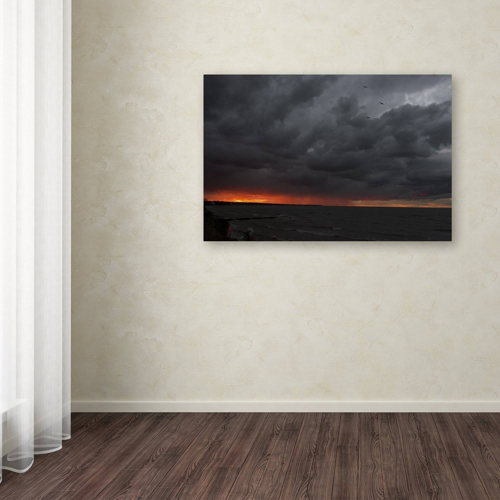 Trademark Fine Art "Stormy October Sunset" Canvas Art by Kurt Shaffer