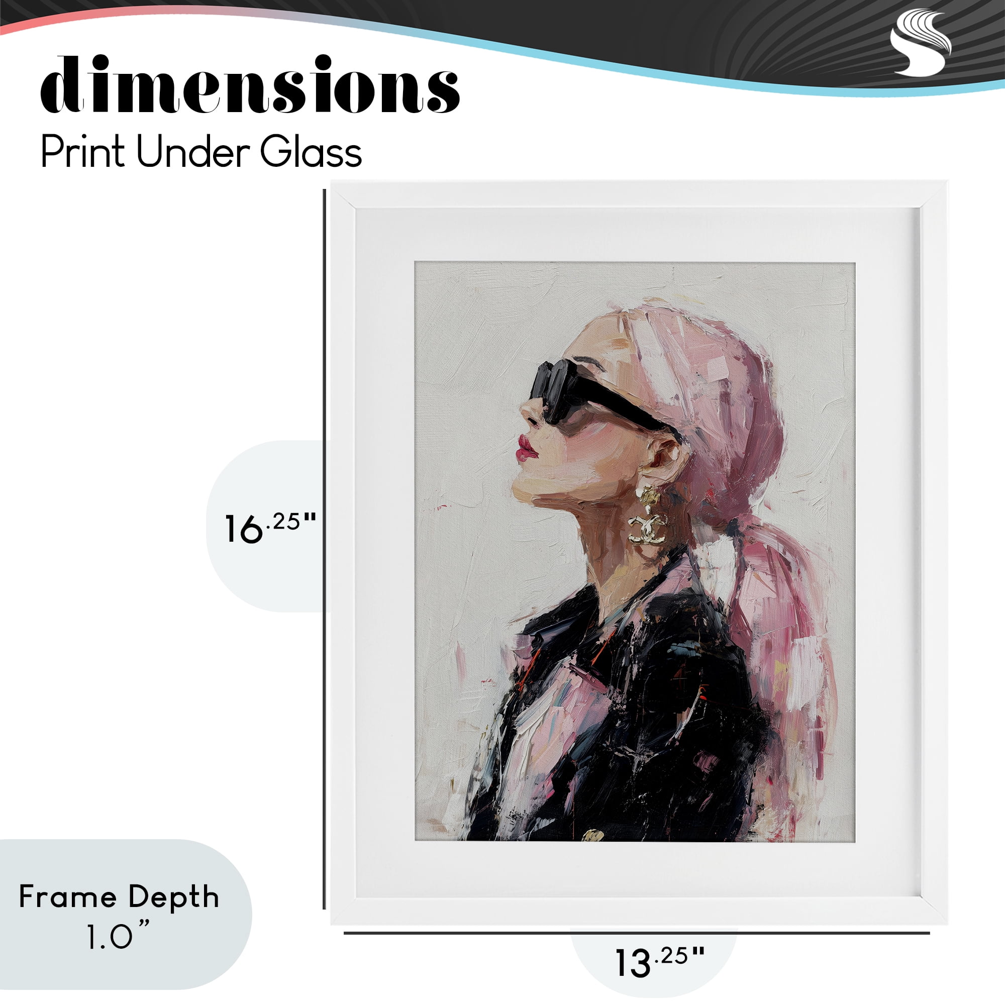 Stupell Industries Pink Daydream Impression White Framed Print Under Glass, design by Svetlana Aleynikova