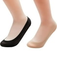thumbnail image 5 of TELOLY 3 Pairs 3D Padded Women'S No Show Nylon Socks Sponge Cushion Liner,Arch Support Socks for Women No Show Liner Socks Non Slip Massage Socks,Foot Massage Health Care Heel Socks (Light Skin), 5 of 7