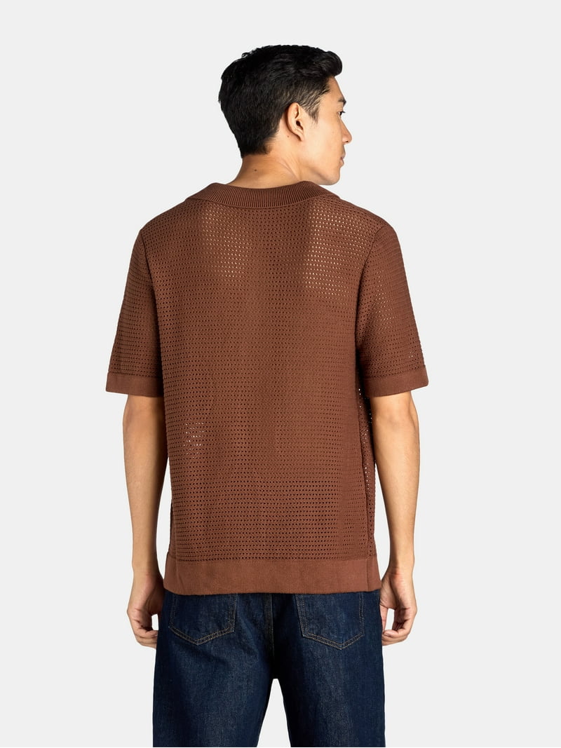 トップス Open-Knit Button-Through Shirt FRED PERRY（フレッドペリー）の「Open-Knit Button-Through