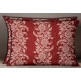 thumbnail image 1 of S4Sassy 2 Pcs Decorative Cushion Cover Floral Paisley Print Maroon Cotton Poplin Sham Pillow Case-12 x 18 Inches, 1 of 2