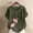 Army Green, variant on Ayolanni Casual Summer Women Blouses Butterfly Print Scoop Neck Short Sleeve Cotton Linen Blouse Embroidered Plus Size Shirts Summer Tops Green L