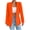 Orange, variant on Womens Long Sleeve Blazers Casual Open Front Button Slim Work Blazer Jacket(Coffee,L)
