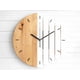 thumbnail image 1 of Reloj de pared de estilo industrial abstracto, creativo y sencillo, reloj de pared para sala de estar y dormitorio, reloj de madera, reloj de cuarzo, 1 of 5