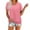 C536 Pink, variant on Womens Tops Crew Neck Short Sleeve Ruffle Solid Color Loose Summer T Shirts For Women Light Blue